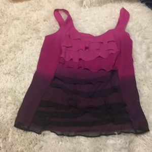 🇺🇸MIX IT side zipper tank top Tiered ombré